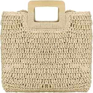 YYW Straw Tote Bag Women Hand Woven Large Casual Handbags Hobo Straw Beach Bag with Lining Pocket... | Amazon (US)