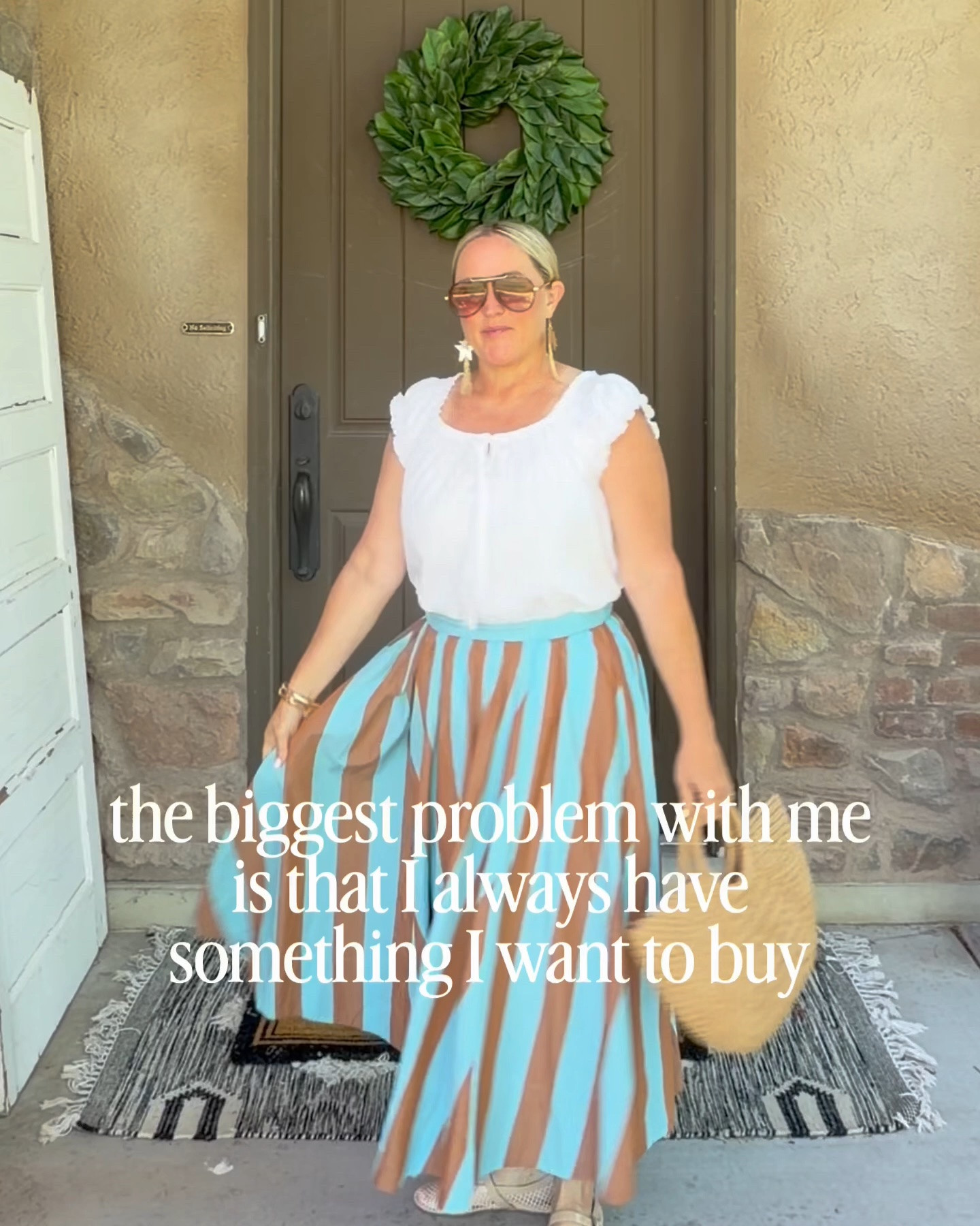 🩵🤎first round of this skirt! LOVE it…more colors, different priced pieces, but this original one is 🤌🏻!!
.
#stripeskirt #stripes #stripesummer #momlife #shoppingaddict #freepeople #personalstylist

#LTKmomlife #LTKootd #LTKOver40