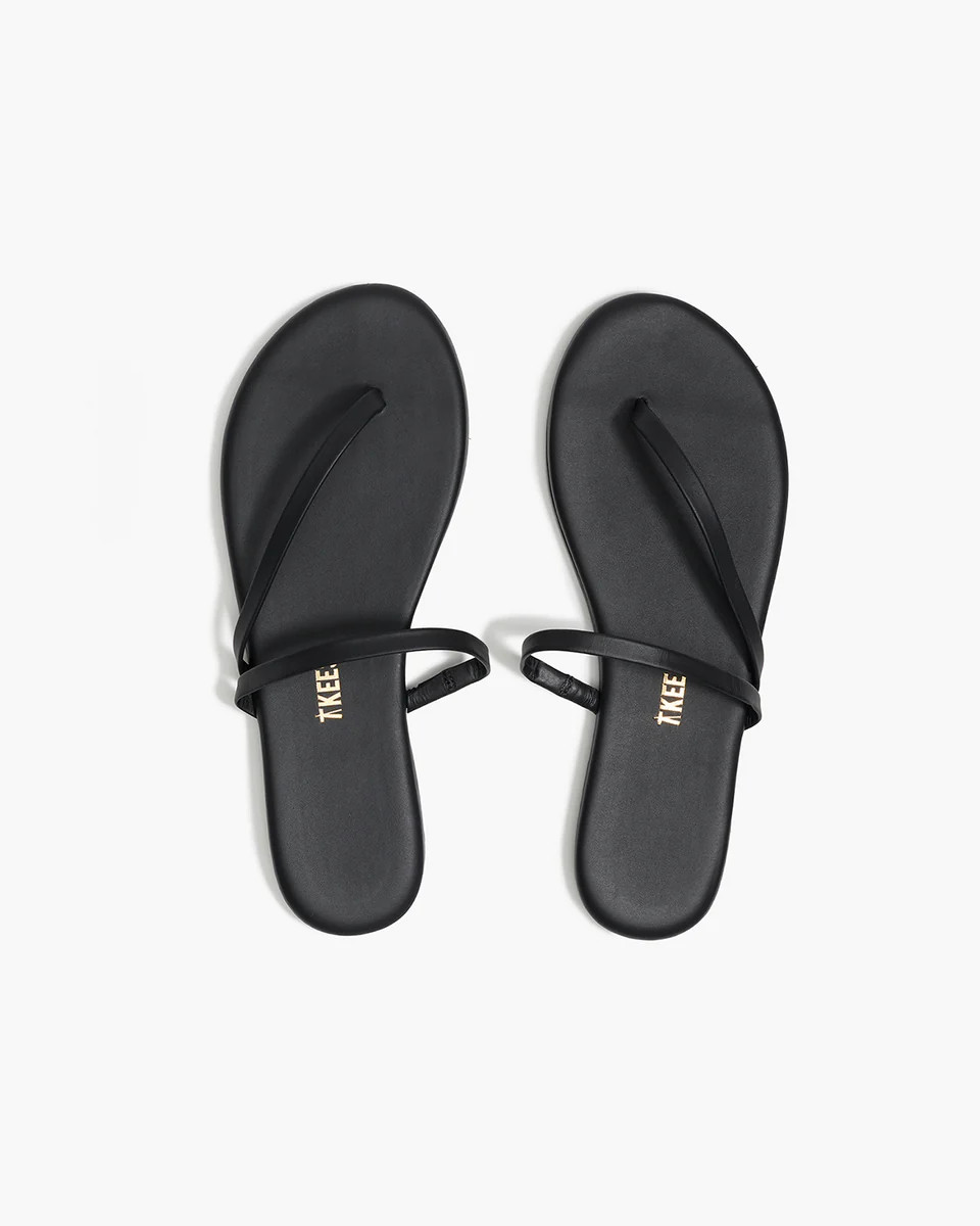 TKEES Sarit Leather Sandals in Sable | TKEES