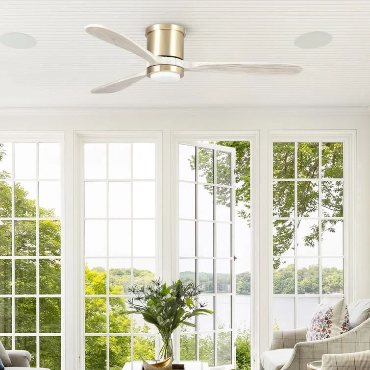52'' Heatherton 3 - Blade LED Propeller Ceiling Fan with Remote Control and Light Kit Included | Wayfair North America