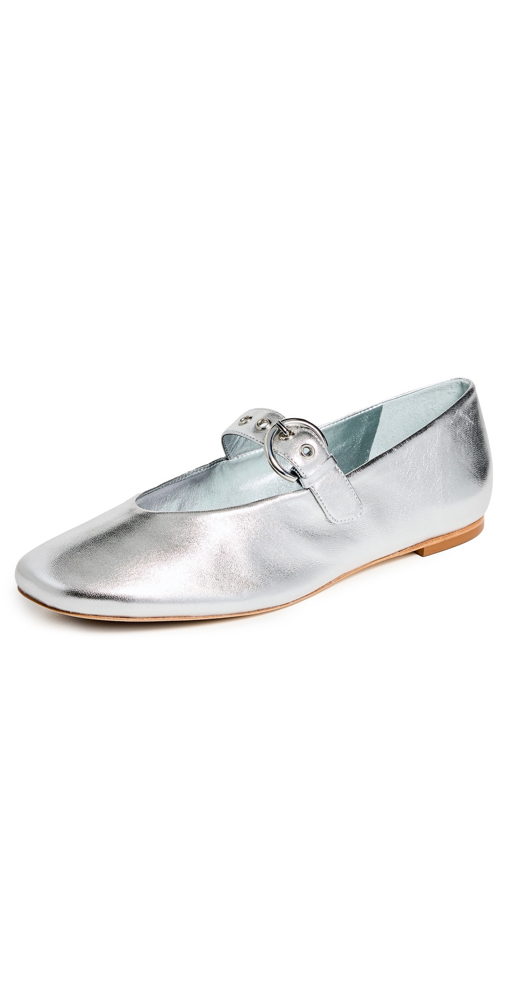 Reformation Bethany Ballet Flats Silver 11 | Shopbop