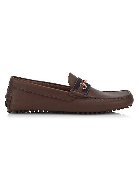 Ayrton Leather & Web Driver Loafers | Saks Fifth Avenue