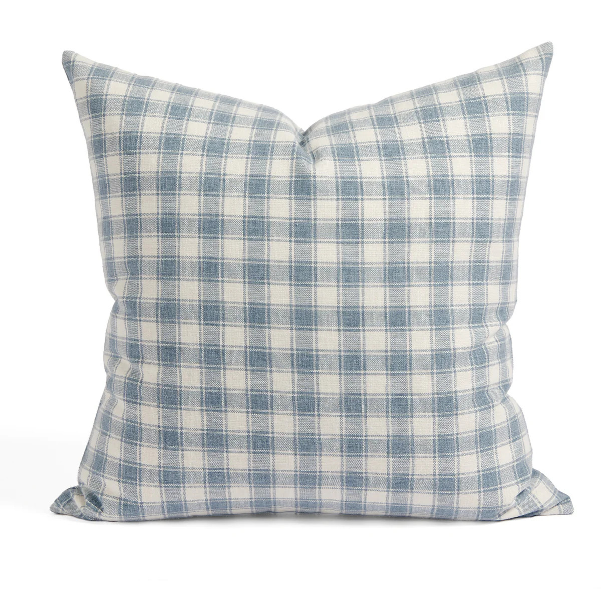 Emmett Plaid 20x20 Pillow, Denim Blue | Tonic Living