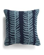 22x22 Applique Seaweed Pillow | TJ Maxx