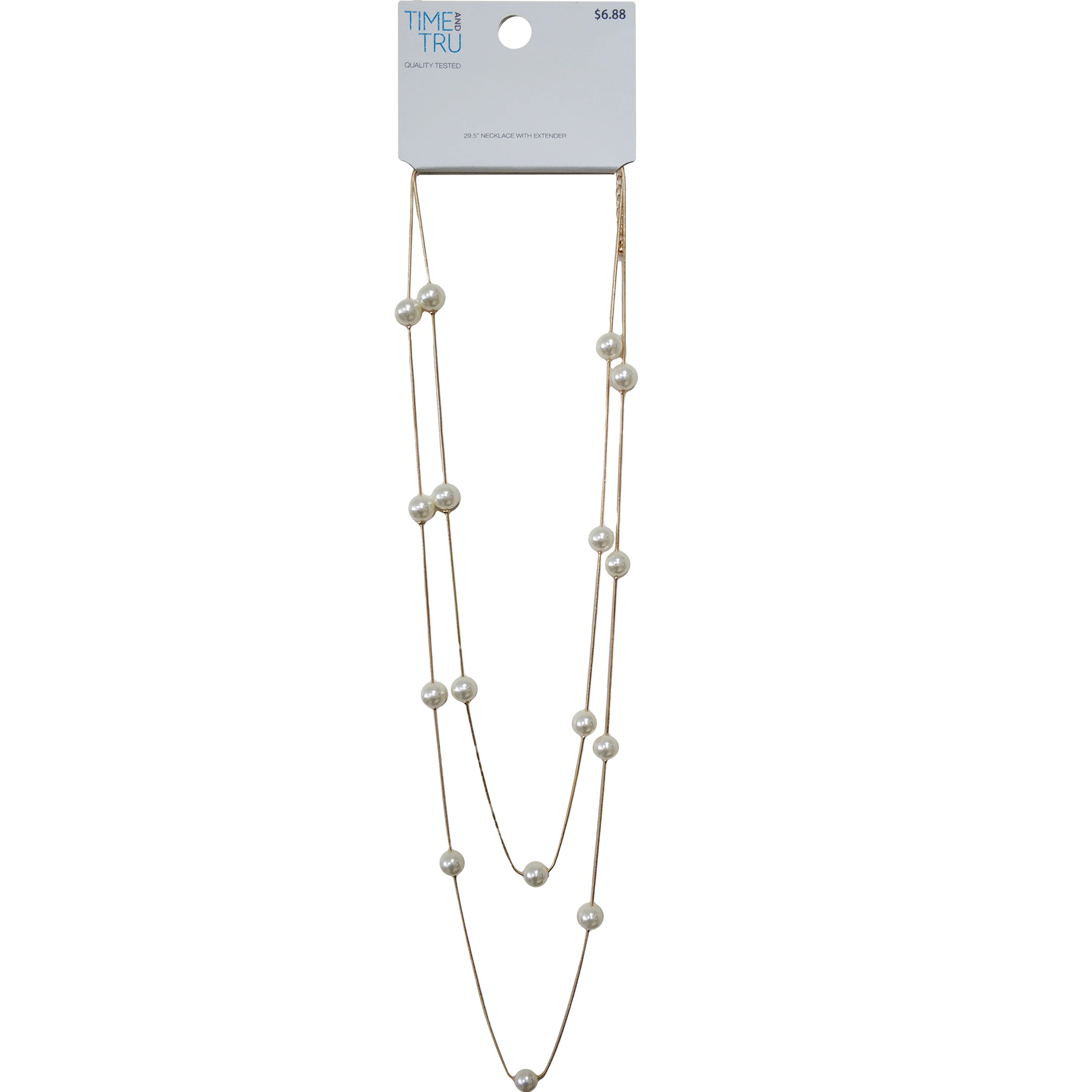 Time And Tru Eb Pearl 2 Layer Neck 29.5" Snake Chain - Walmart.com | Walmart (US)