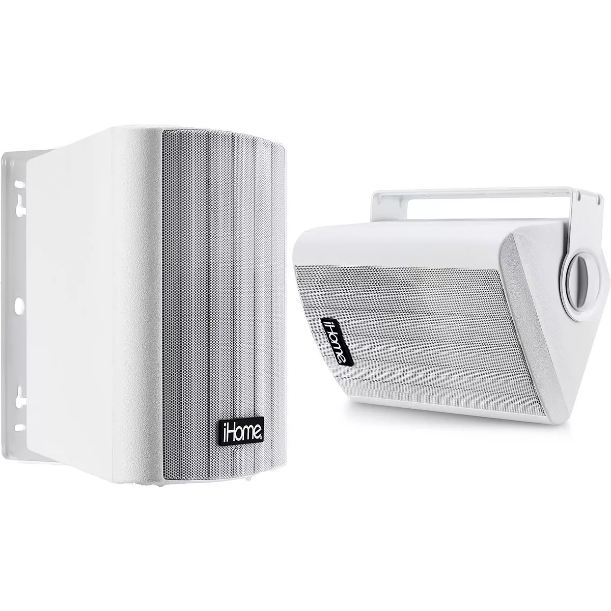 iHome Waterproof Swivel Wall Mountable 4"Outdoor Bluetooth Speaker Pair White | Target