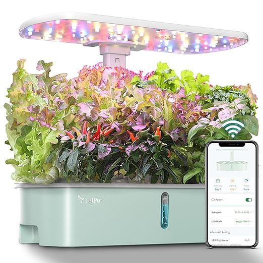 LetPot LPH-Air Hydroponics Growing System Kits, APP & WiFi Controlled Smart Indoor Garden with 24... | Amazon (US)