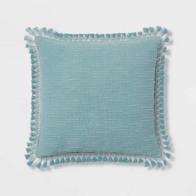 Euro Textured Slub Tassel Decorative Throw Pillow - Threshold™ | Target