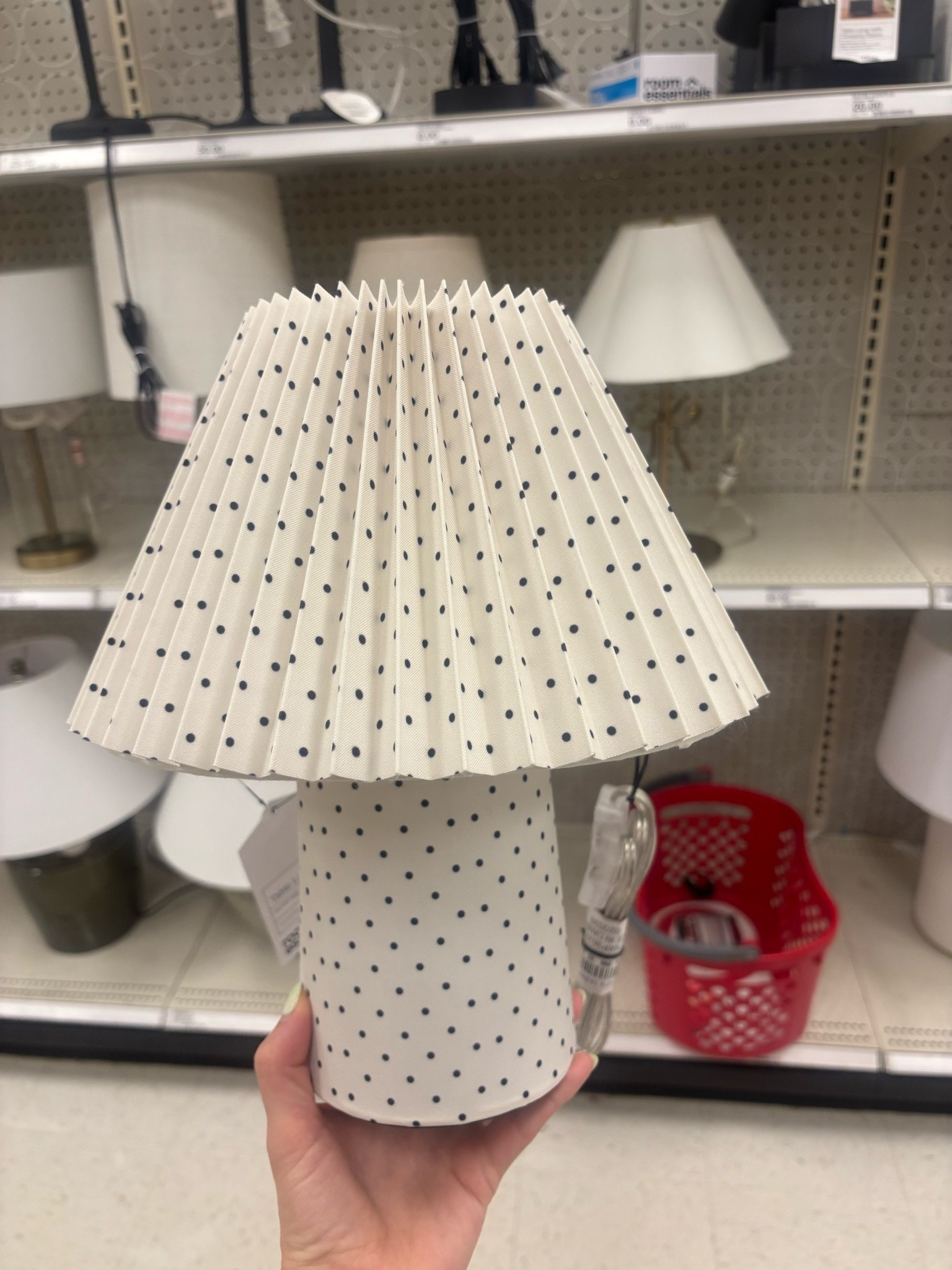 Cutie polka dot lamp!