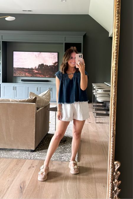 Wearing a size small in top from The Impeccable Pig— use code ALEXA15 for 15% off at checkout! // shorts are Abercrombie, wearing size small

#LTKSeasonal #LTKsalealert #LTKstyletip