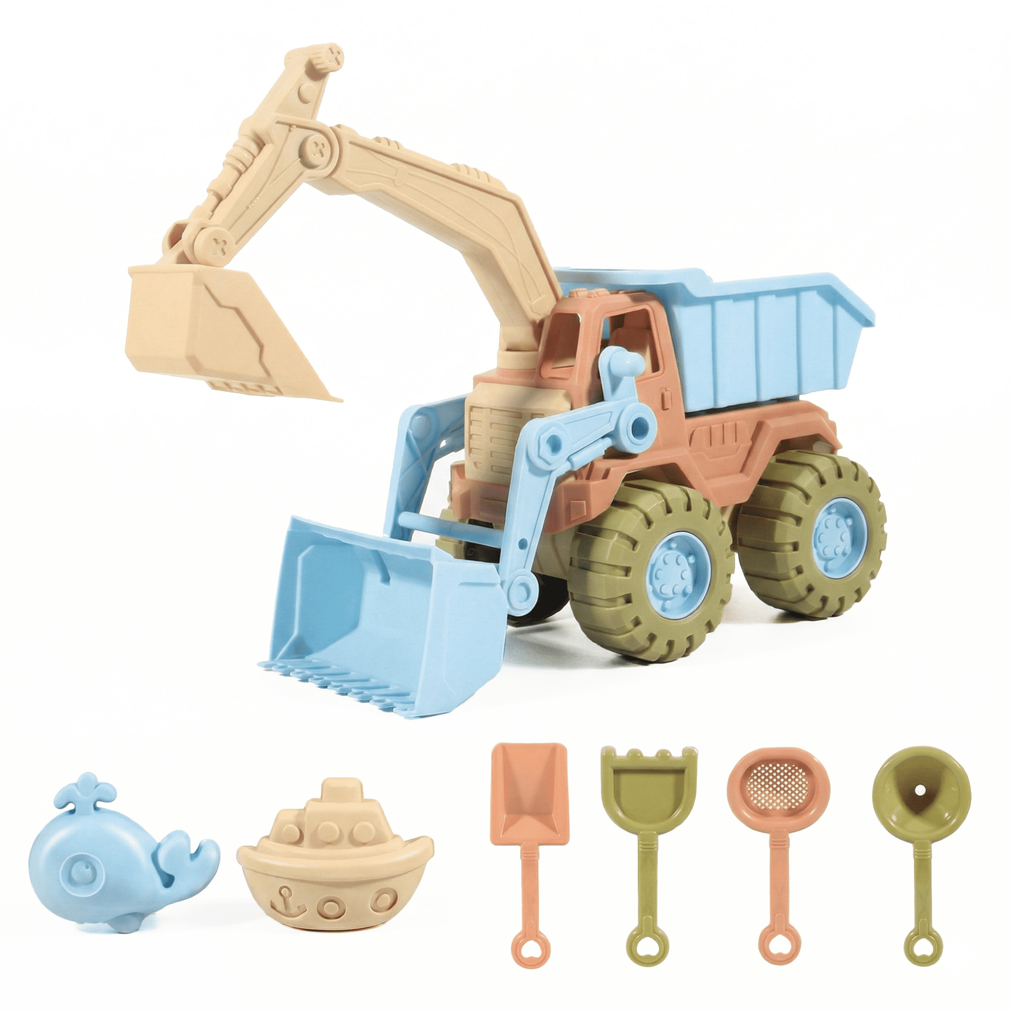 Flynow 7 PCS Beach Toy Set for Kids 3+ Years Old, Friendly Travel Play Sand Construction Set, San... | Walmart (US)