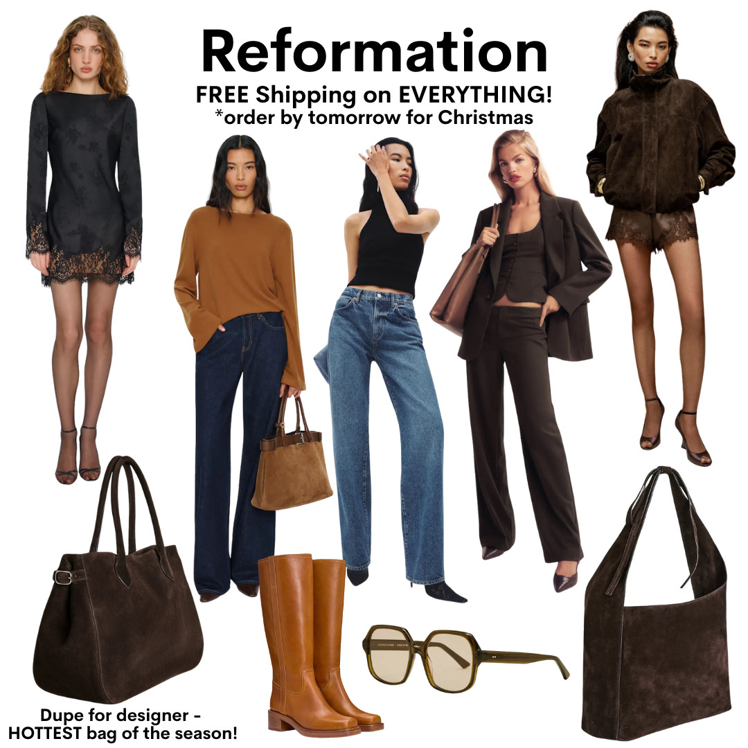 Reformation - FREE Shipping! Purchase by tomorrow to get by Christmas.  

 #LTKGiftGuide #LTKHoliday #LTKSeasonal