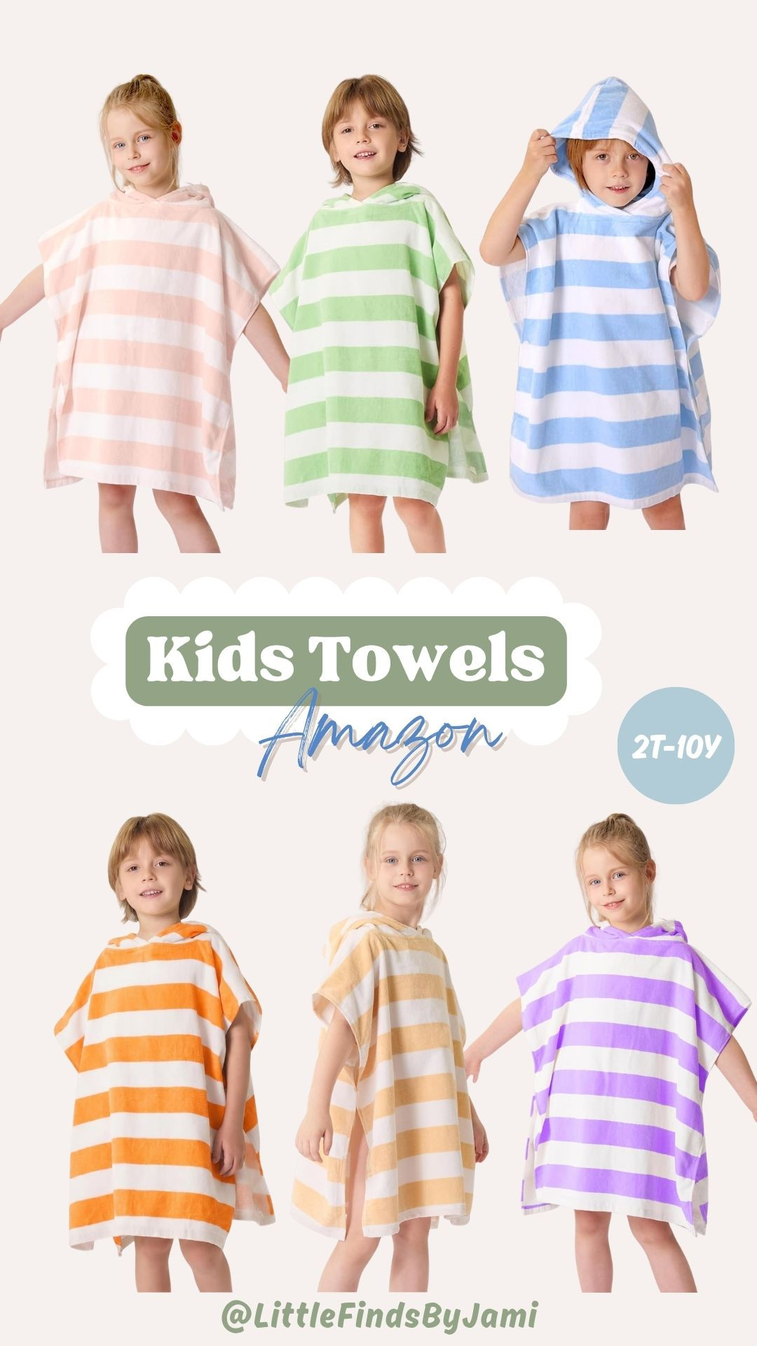 Kids swim poncho on Amazon. Boy mom. Summer finds. Toddler and little kids. Girls. Cute trendy kids. Pool beach day. Family vacation. Matching siblings

#LTKKids #LTKmomlife #LTKSwim