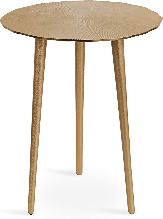 Kate and Laurel Sancia Modern Side Table, 15 x 15 x 20, Gold, Sand Casted Iron Table for Display ... | Amazon (US)