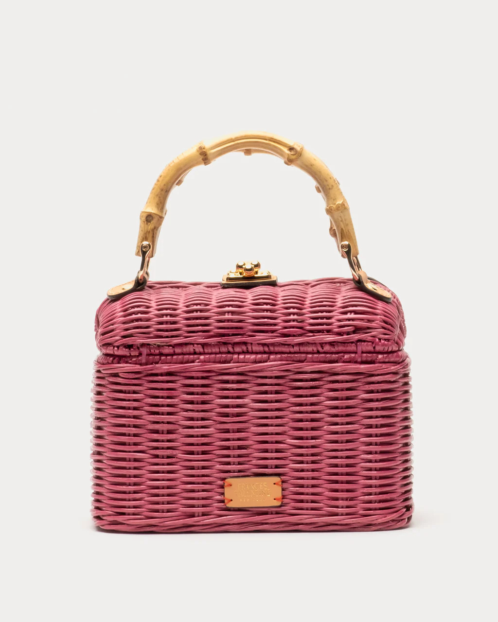 Hannah Lunchbox Wicker Pink | Frances Valentine