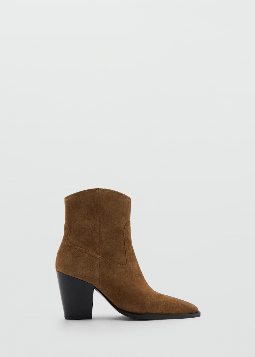 Suede block-heel boots | Mango (US/MX/AU)