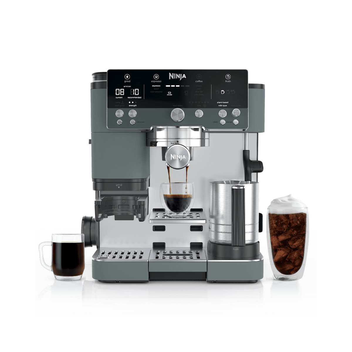 Ninja Luxe Cafe Premier Espresso Machine in Green in Ash Green | ES601GY | SharkNinja | SharkNinja