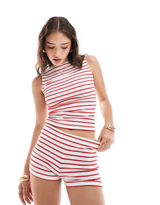 ASOS DESIGN striped micro shorts in red - part of a set | ASOS (Global)