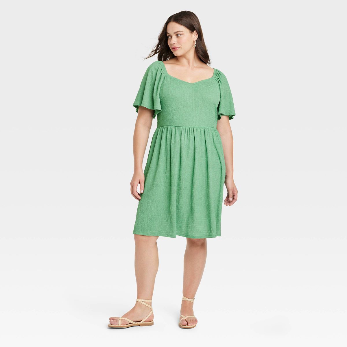 Women's Flutter Short Sleeve Mini A-Line Dress - Ava & Viv™ | Target