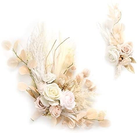 Rustic Blush and Beige Flower Swag | Amazon (US)