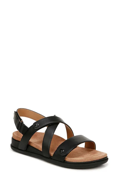 Vionic Cypress Slingback Sandal in Black Leather at Nordstrom, Size 5 | Nordstrom