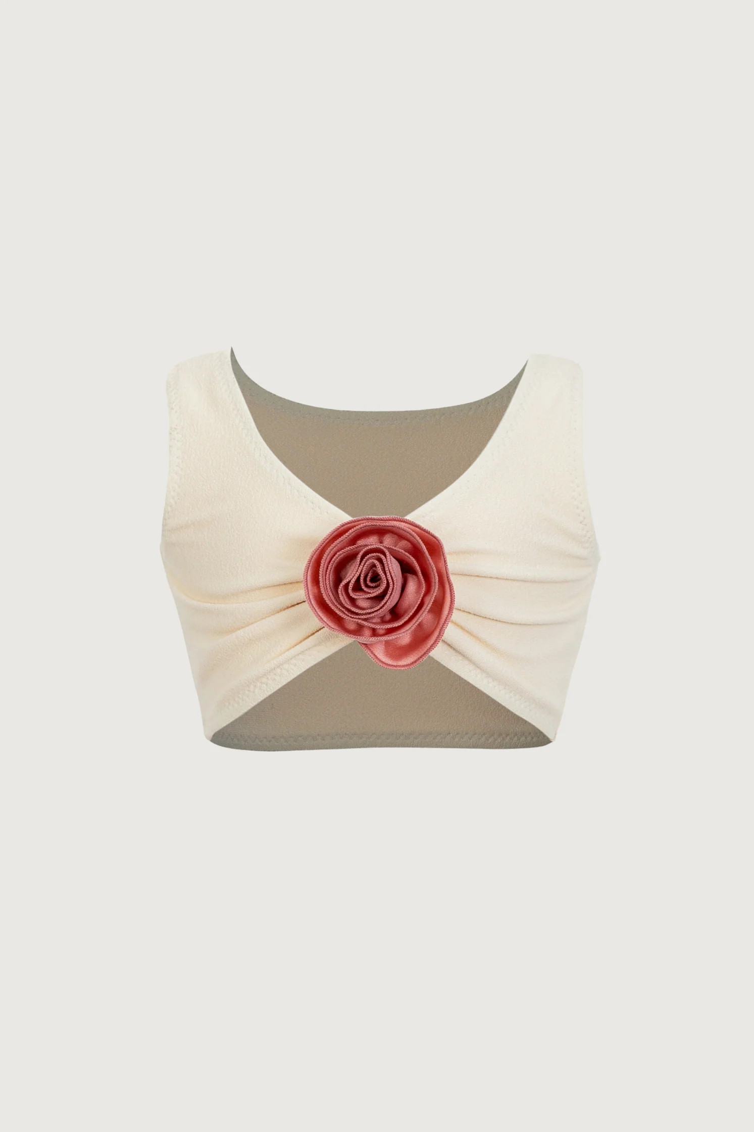 rose tank top (faux suede cream/blush) | SAME