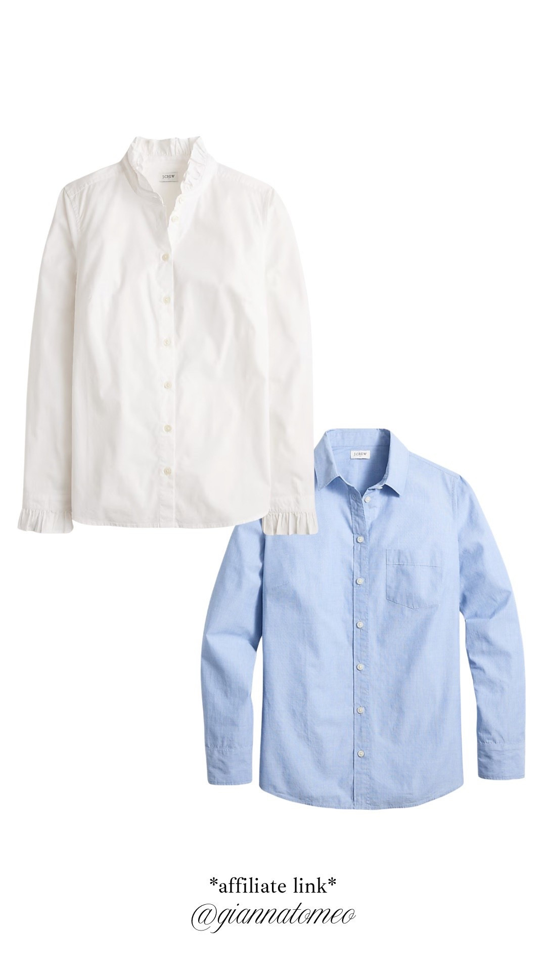 Work shirts
Ruffle trim shirts 
Standard button up shirts 
White blouse 
Blue blouse 
Business casual 
Interview 
Work 


#LTKootd #LTKWorkwear #LTKselfcare