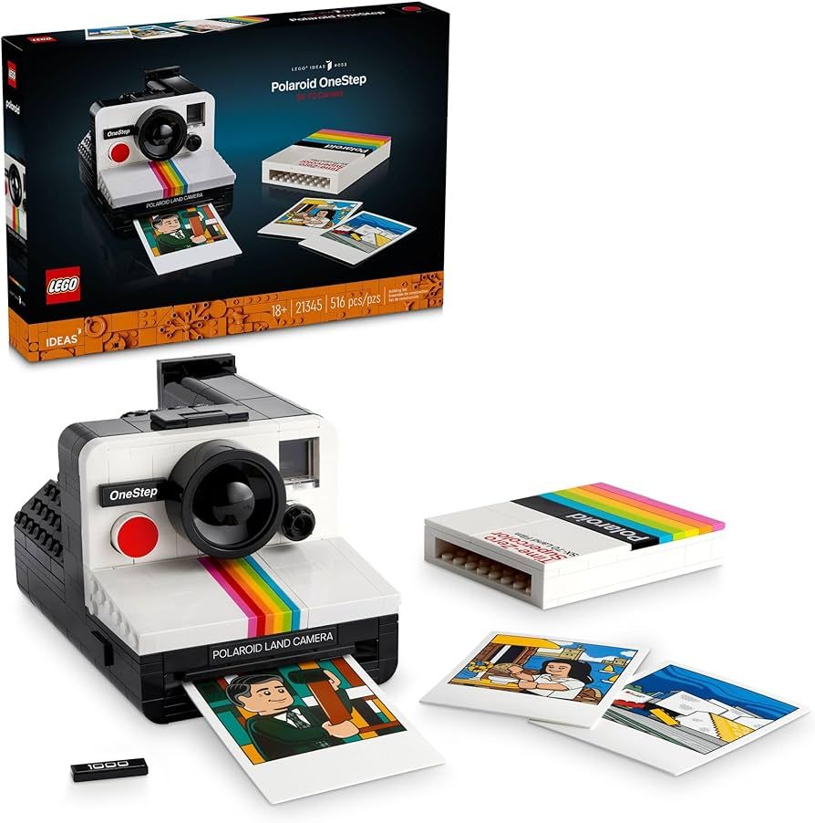 LEGO Ideas Polaroid OneStep SX-70 Camera Building Kit, Creative Gift for Photographers, Collectib... | Amazon (US)