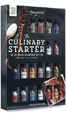 Thoughtfully Gifts, Culinary Starter Gift Set, Includes a Variety of Spice Blends, Salts and Seas... | Amazon (US)