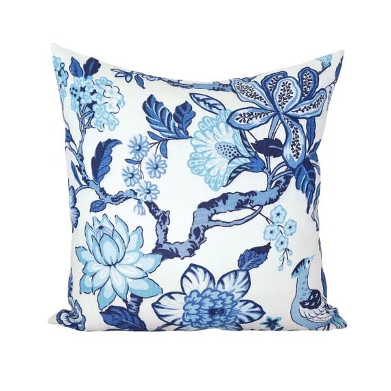 Huntington Gardens Bleu Marine designer pillow covers - Made to Order - Timothy Corrigan for Schu... | Etsy (CAD)