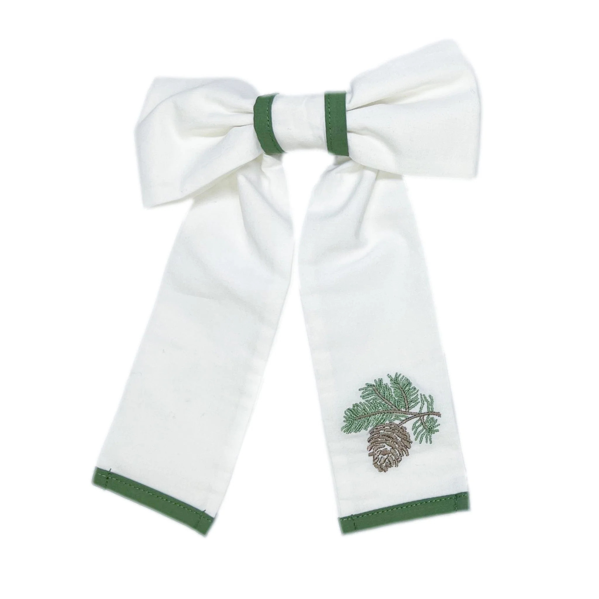 Everly Embroidered Hair Bow | petite maison kids