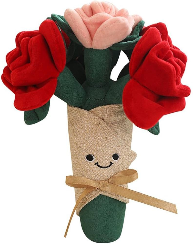 Plush Rose Flower Plush Stuffed Bouquet Graduation Mother's Day Wedding Decoration | Amazon (US)