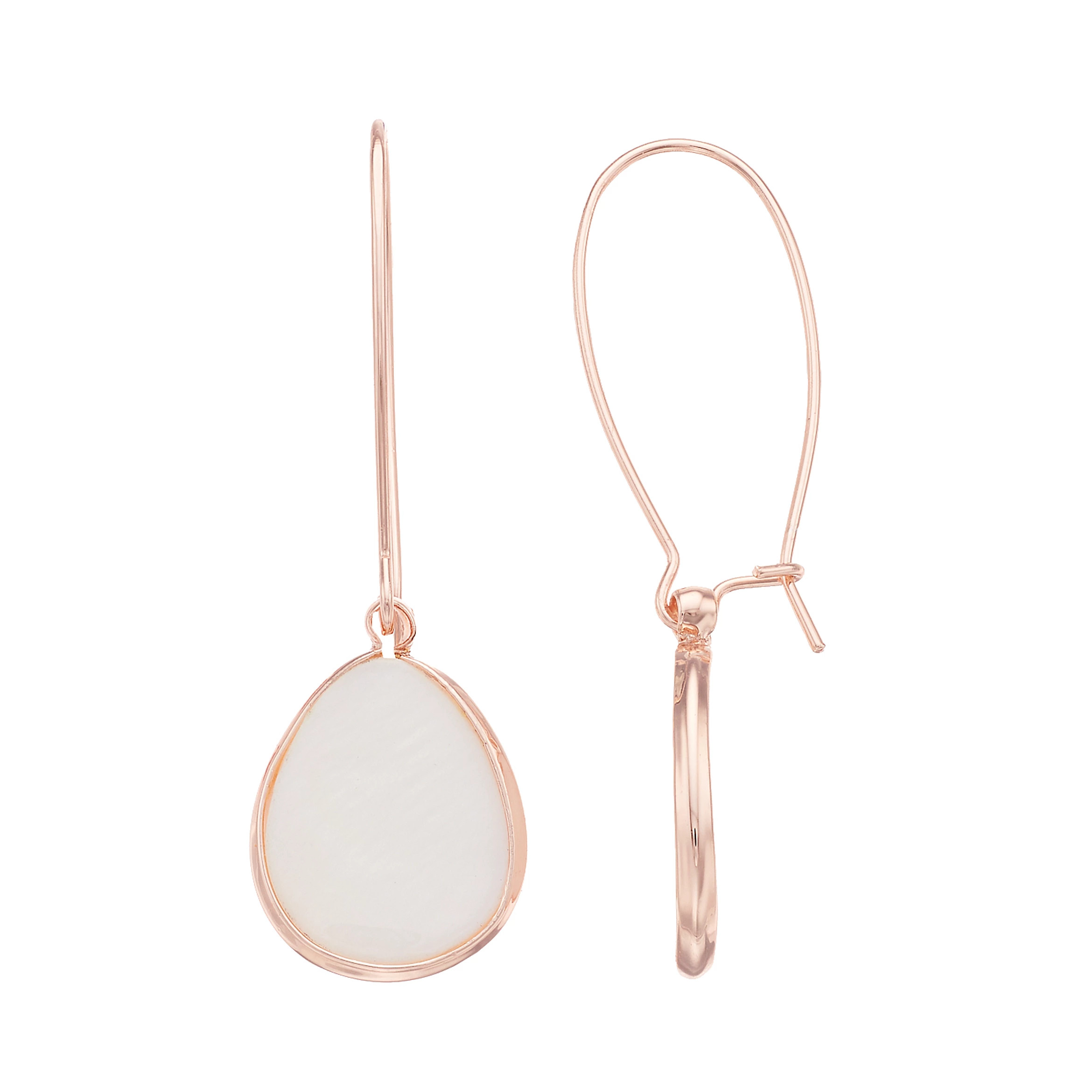 LC Lauren Conrad Mother-of-Pearl Nickel Free Teardrop Earrings | Kohl's