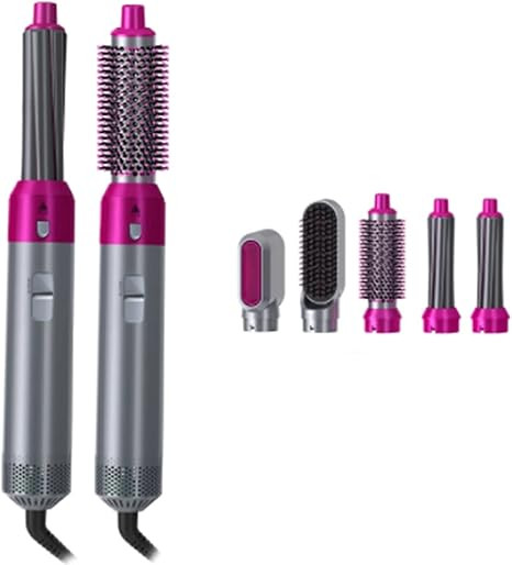 5 In 1 Hair Dryer Hot Air Brush Styler And Volumizer Hair Straightener Curler Comb Negative Ion O... | Amazon (US)