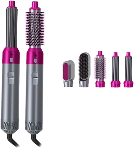 5 In 1 Hair Dryer Hot Air Brush Styler And Volumizer Hair Straightener Curler Comb Negative Ion O... | Amazon (US)