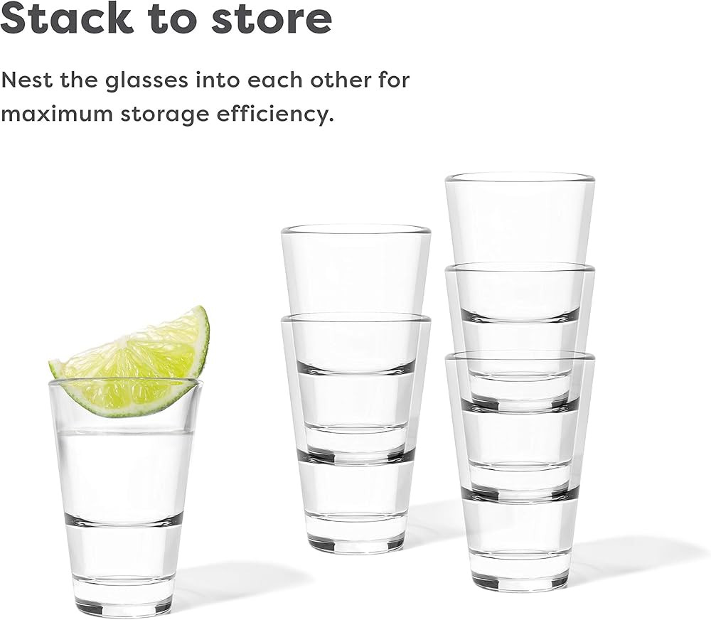 TOSSWARE RESERVE 2oz Stacking Shot, SET OF 4, Premium Quality, Tritan Dishwasher Safe & Heat Resi... | Amazon (US)