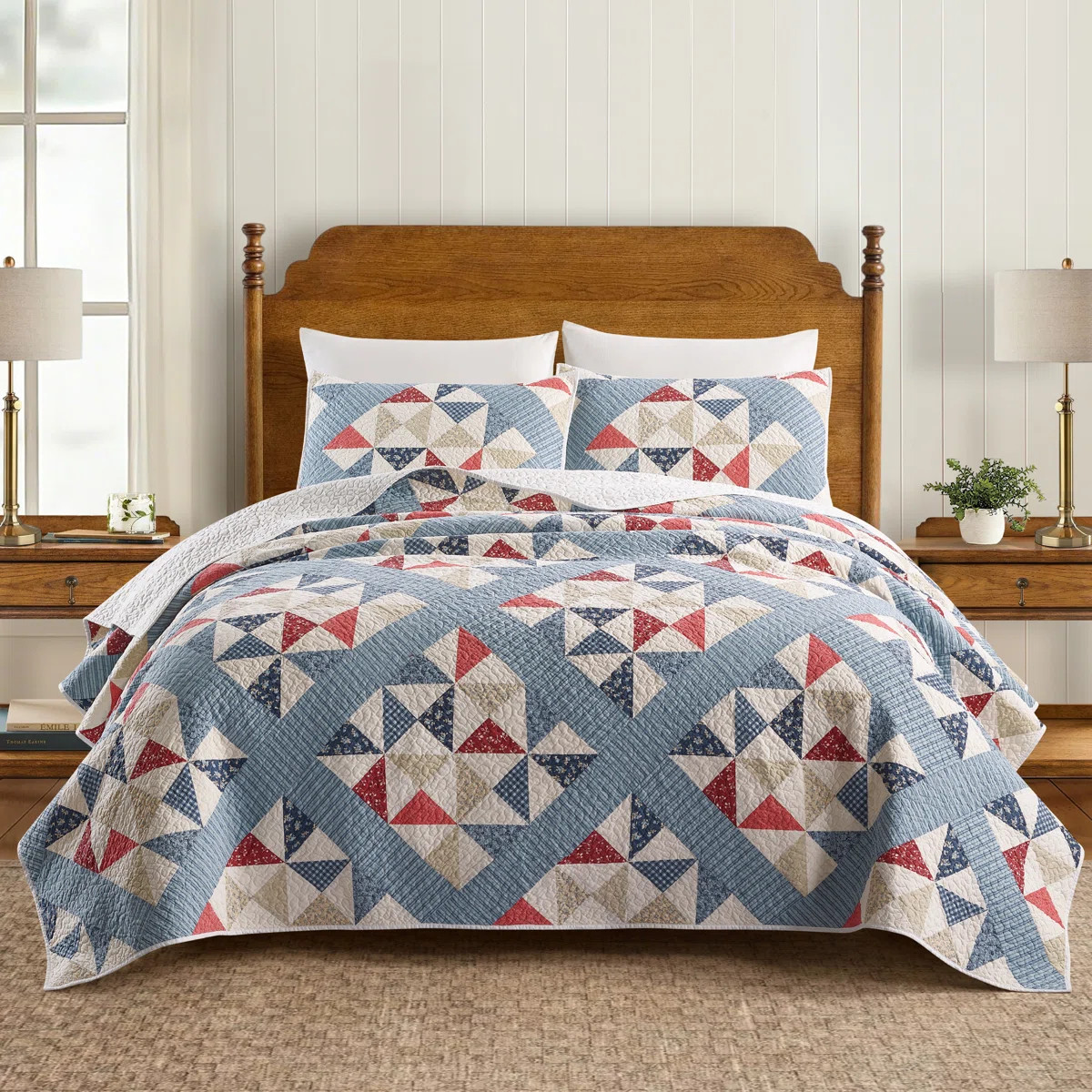 The Americana Heartland Quilt Set adds classic Americana charm to your bedroom with a timeless re... | Wayfair North America