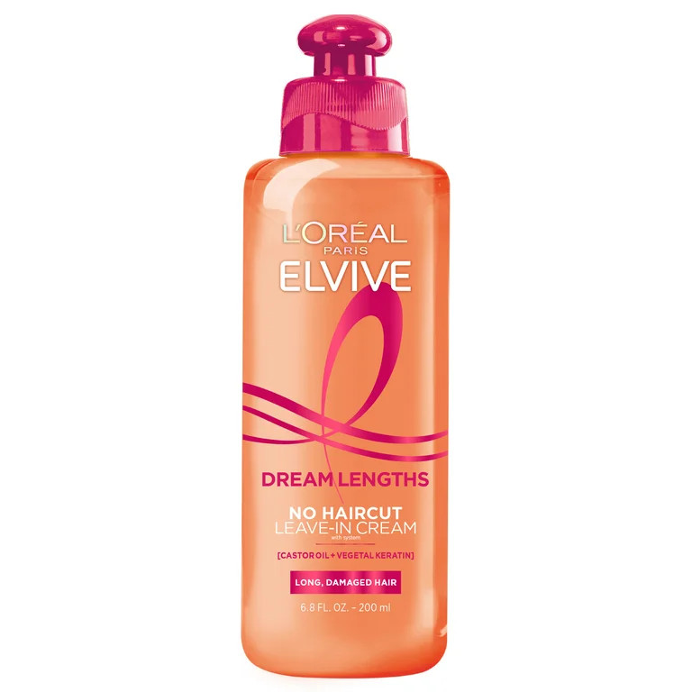 L'Oreal Paris Elvive Dream Lengths No Haircut Cream Leave in Conditioner, 6.8 fl oz | Walmart (US)