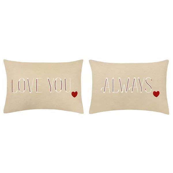 Celebrate Valentine's Day Together Sherpa XO 2-piece Throw Pillow Set | Kohl's