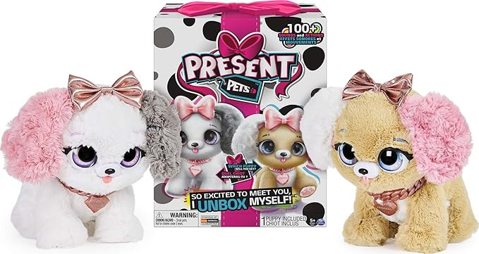 Present Pets, Fancy Puppy Interactive Plush Pet Toy with Over 100 Sounds and Actions (Style May V... | Amazon (US)