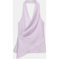Zara - Satin Effect Halter Top - Light Mauve - Xl - Woman | Zara US
