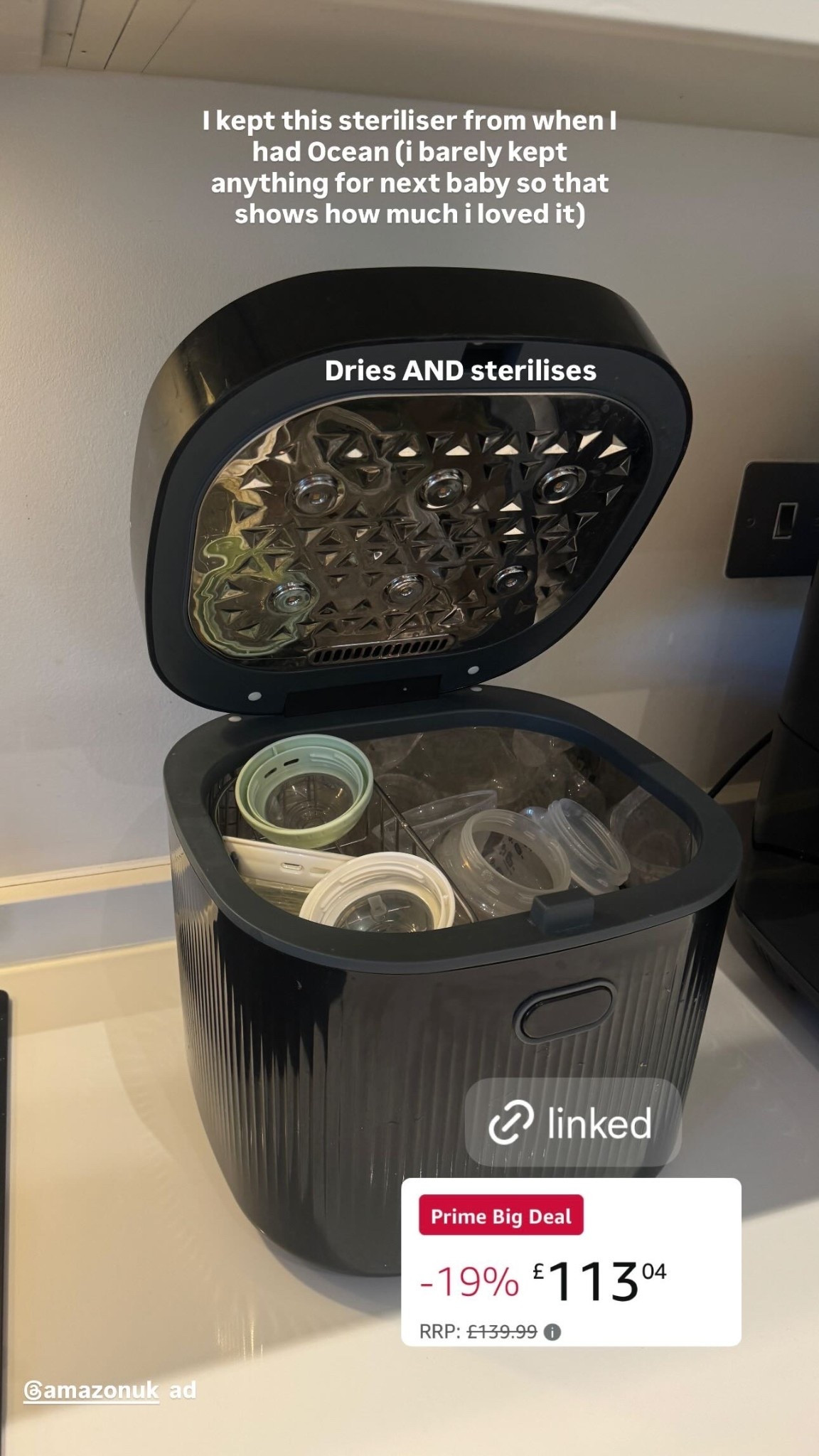 The BEST steriliser for baby’s bottles / dummies etc

#LTKuk #LTKbaby #LTKxAmazon