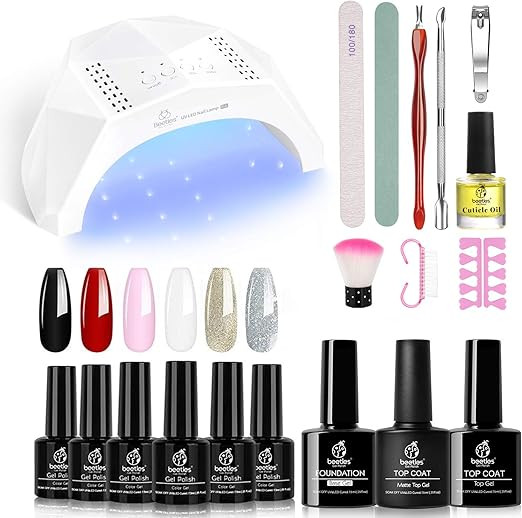 Gel Nail Polish Kit with U V Light Starter Kit, Beetles Gel Polish Soak OFF U V LED Gel Nail Poli... | Amazon (US)