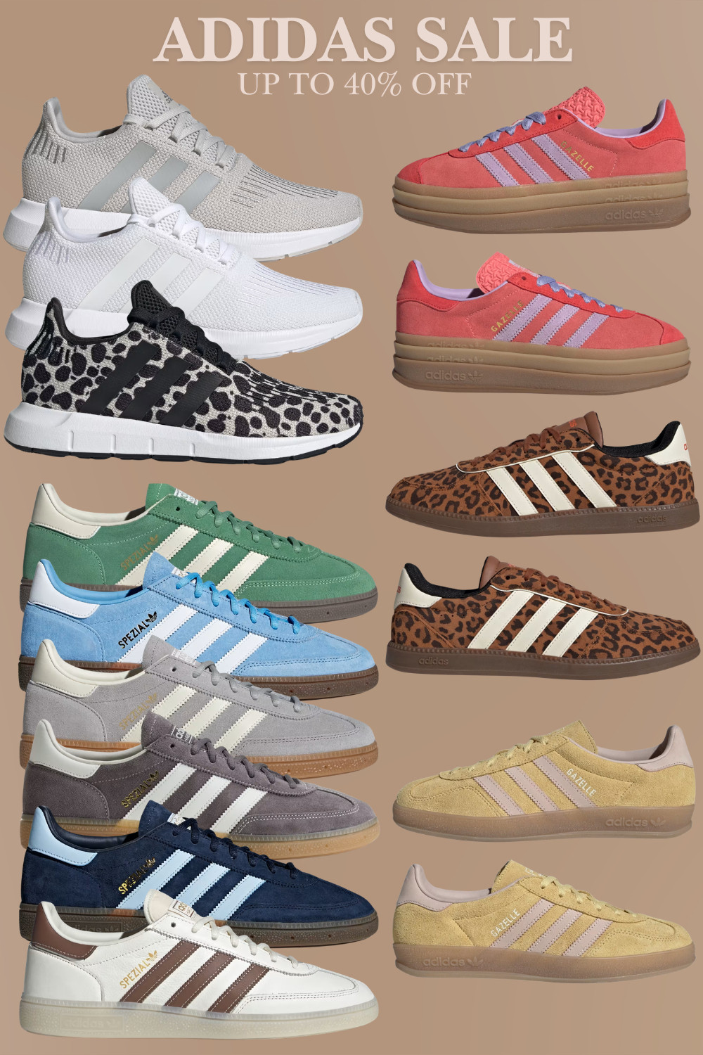✨ ADIDAS SALE ✨ 
Up to 40% OFF!! 🖤

Samba OG, Gazelle, Breaknet, Handball Spezial, Running shoes, athletisure, training shoes... you name it and they are on SALE!! A sale like this rarely happens so snag your FAVORITES!!

Tap below to shop Women's Shoes 👇🏻🔗🛒✨


#adidas sale
#adidas sneaker sale
#sambas OG
#gazelle
#handball spezial
#running shoes
#fall fashion inspo
#fall sneakers
#cheetah sneakers
#colored sneakers 
#back to school shoes
#mom shoes
#mom style 
#mom sneakers
#mom outfit inspo
#sports mom
#football game outfit 
#soccer mom
#street style 
#ootd

#LTKootd #LTKmomlife #LTKSaleAlert