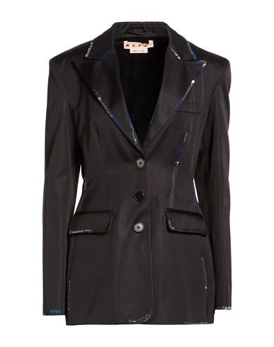 Marni Woman Blazer Black Size 4 Viscose, Cotton | YOOX (US)