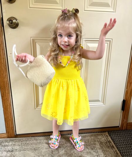 Toddler girl Summer Yellow Tulle Dress
Mini Melissa Sandals on sale
Butterfly hair clips
Toddler Style

#LTKunder50 #LTKkids #LTKsalealert