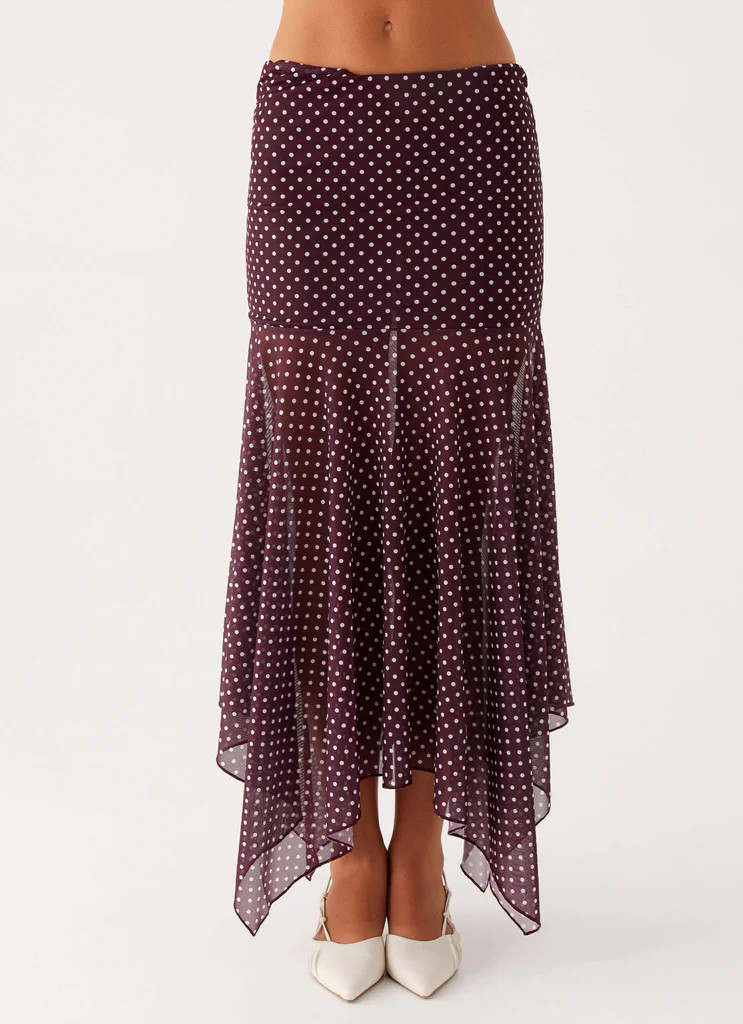 Buffy Maxi Skirt - Burgundy | Peppermayo (Global)