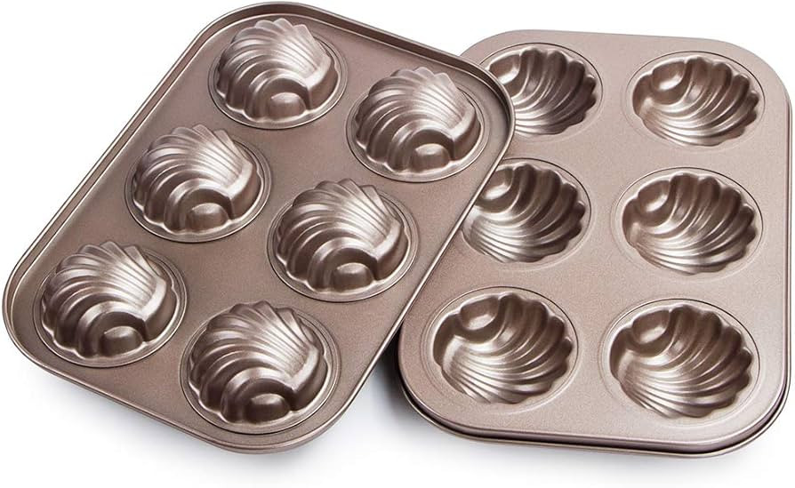 Webake Non-stick Madeleine Pans Carbon Steel Cake Pan French Dessert Mold Spherical Scallop Madel... | Amazon (US)