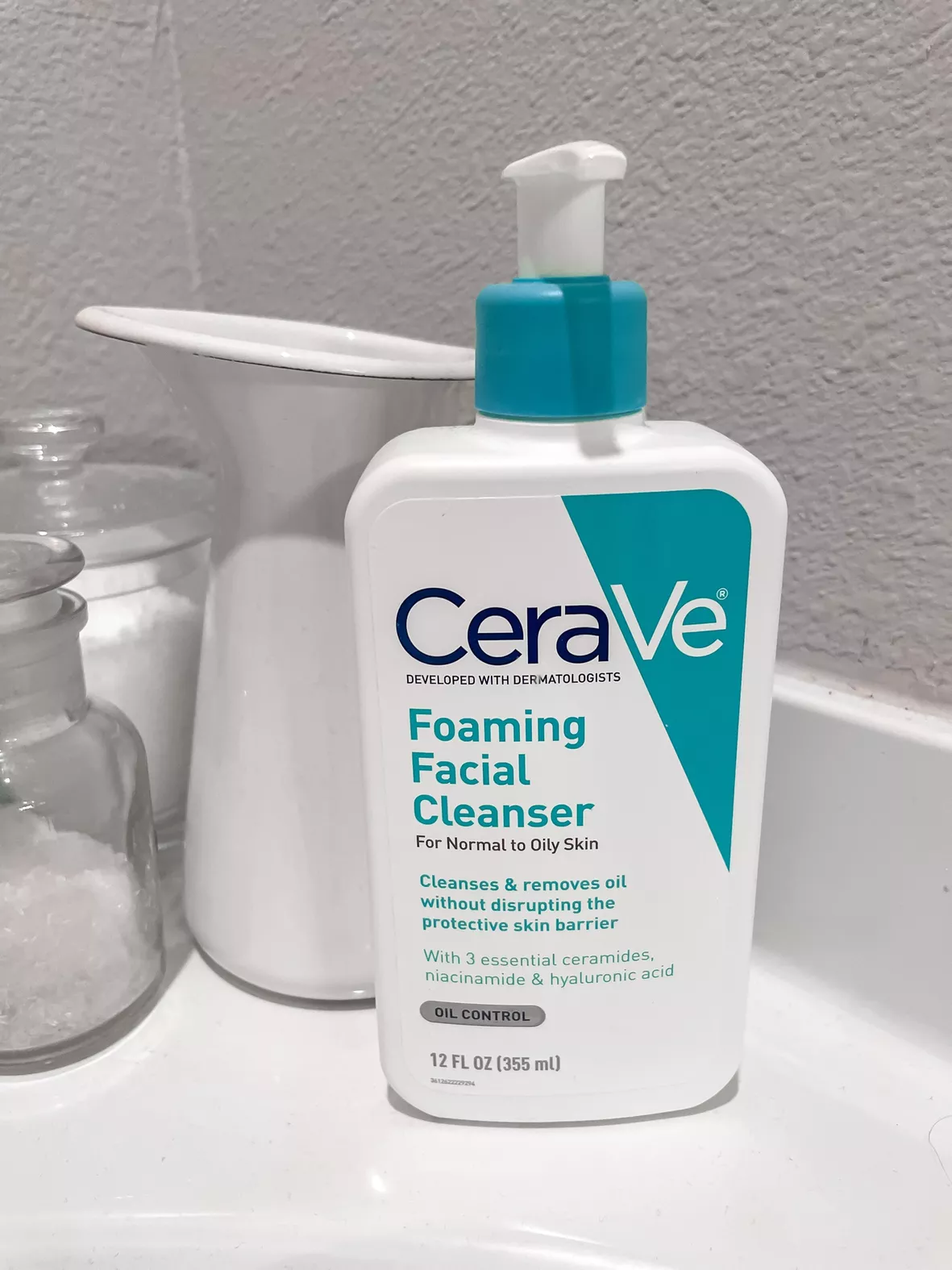 Cerave Foaming Face Wash, Facial Cleanser For Normal To Oily Skin