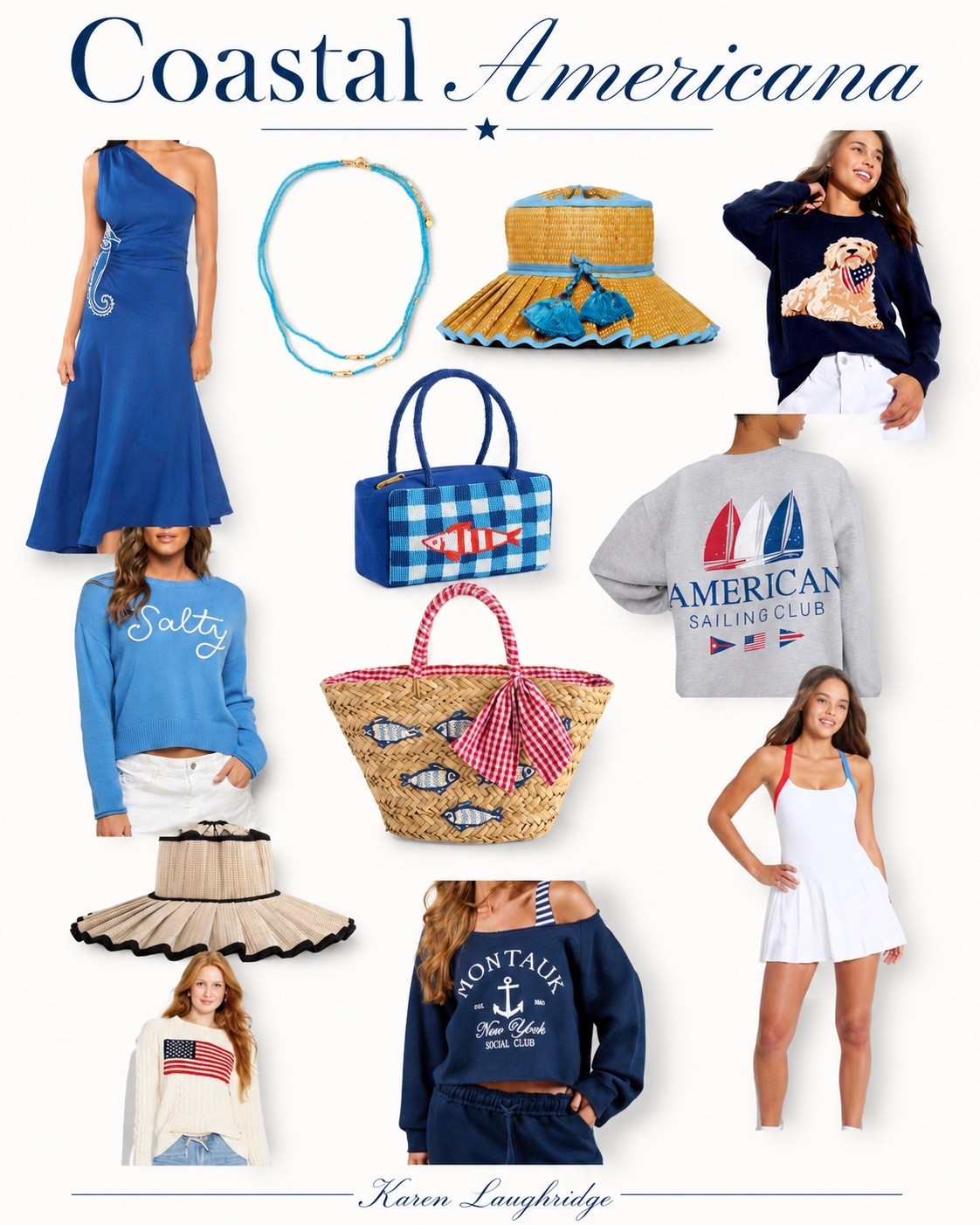 Coastal Americana, but make it polished 🇺🇸⚓️

Think crisp whites, nautical blues, playful straw accessories, and just the right touch of red. Perfect for Memorial Day weekend, summer by the water, or any day you want that classic coastal-preppy feel.

Comment SHOP for the links ❤️🤍💙

#CoastalStyle #AmericanaStyle #MemorialDayOutfit #SummerStyle #LTKSty on

#LTKootd #LTKSeasonal #LTKgrwm